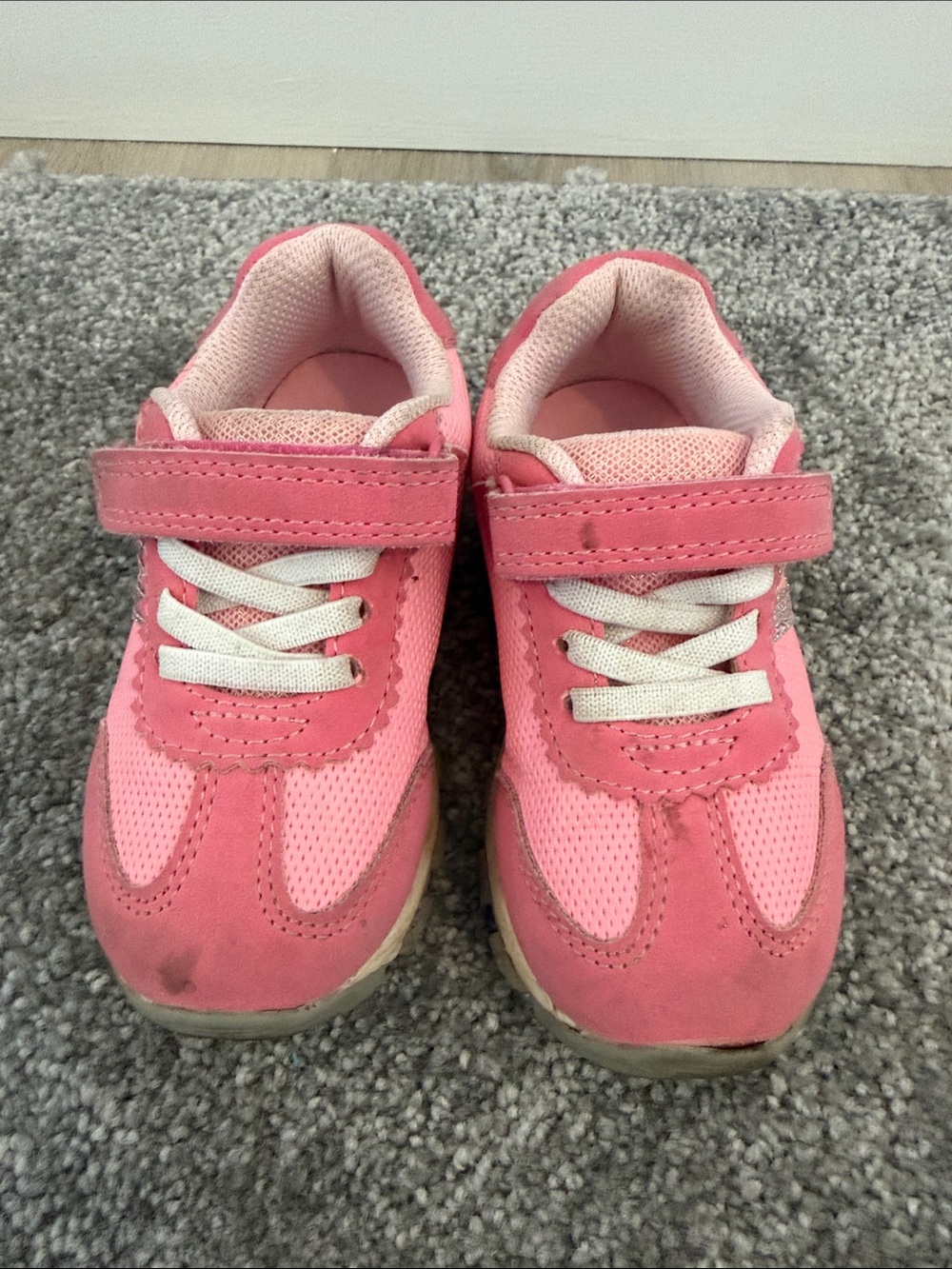 🎉SALE!!! Carter's Pink Hook-and-Loop Kids Sneakers